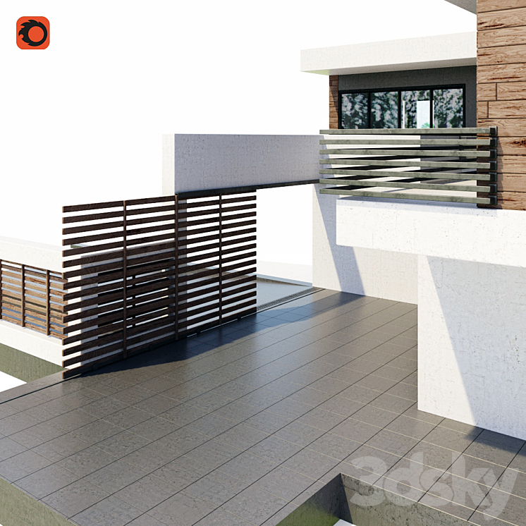 Minimalism villa 3D Model