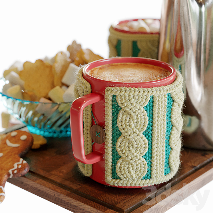 Warm mug with cocoa 3DS Max - thumbnail 2