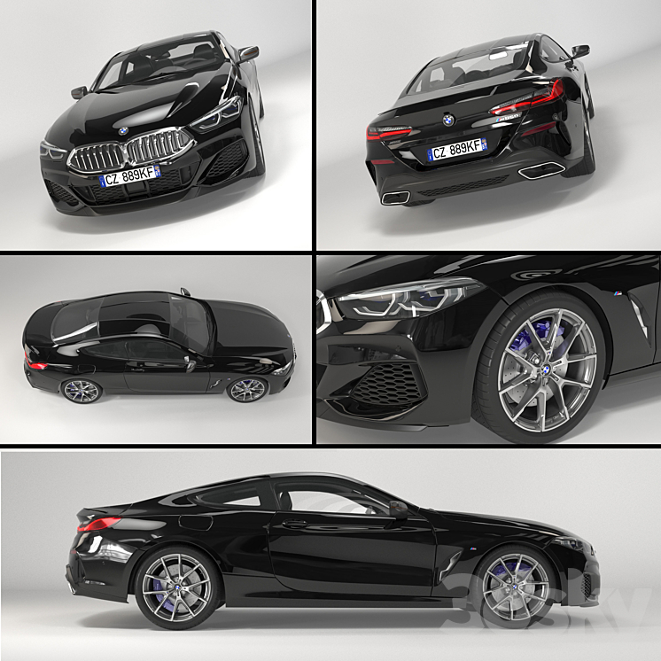 BMW 8 Series M850i coupe 2019 3D Model