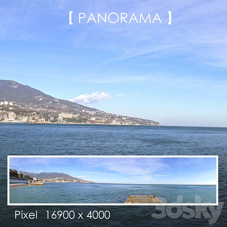 Set of panoramas of the promenade 3D Model