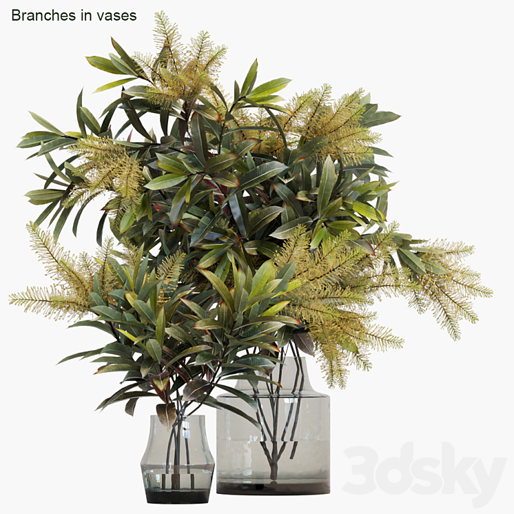 Branches in vases # 10 3DS Max - thumbnail 1