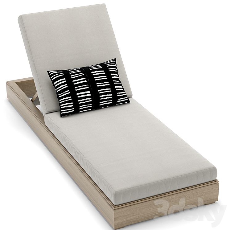 RH Outdoor Costa chaise 3DS Max - thumbnail 2