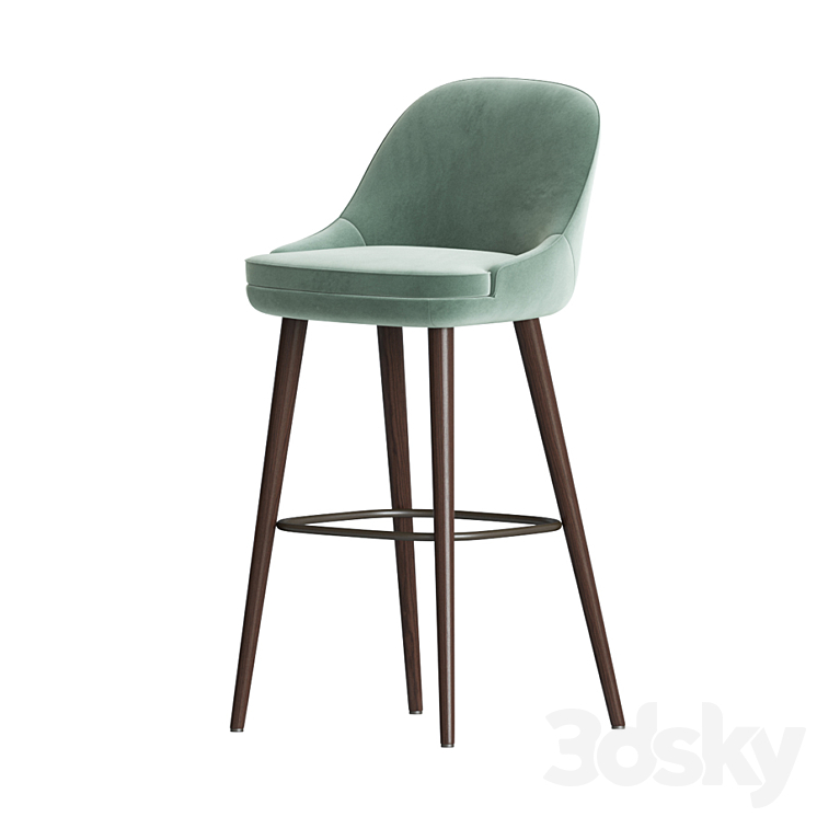 375 Walter knoll Bar Stool Chair 3D model
