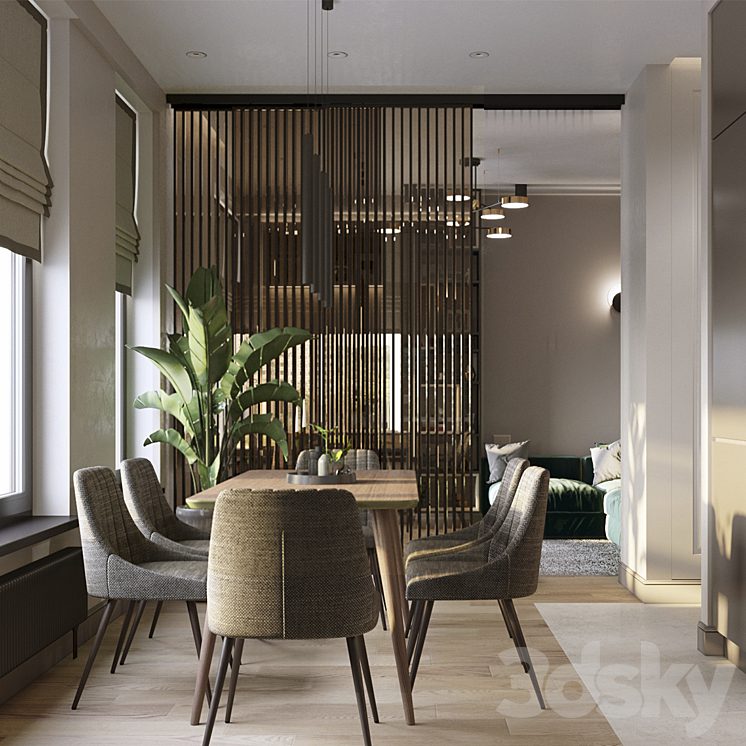 Sliding partition 3D Model