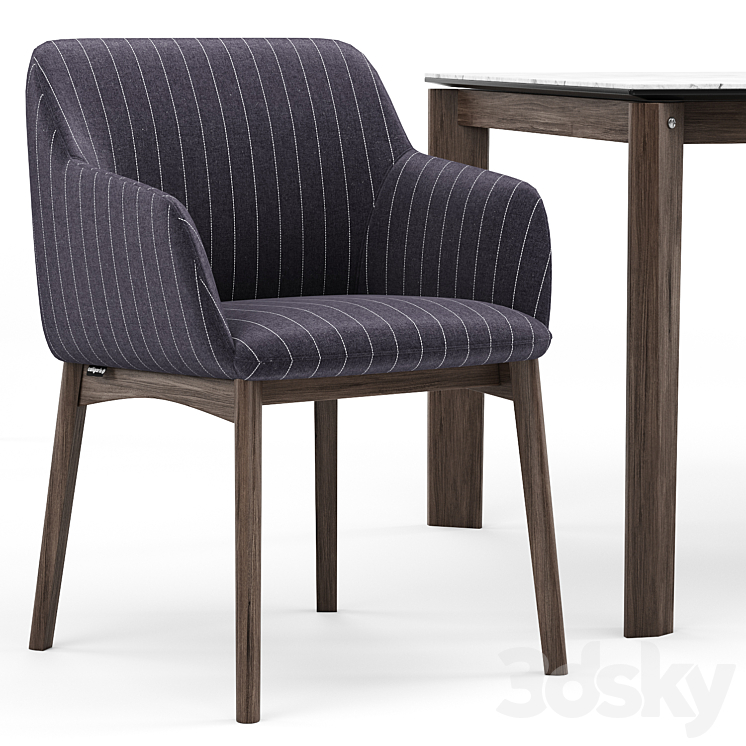Elle chair and Alpha table - Calligaris 3D Model