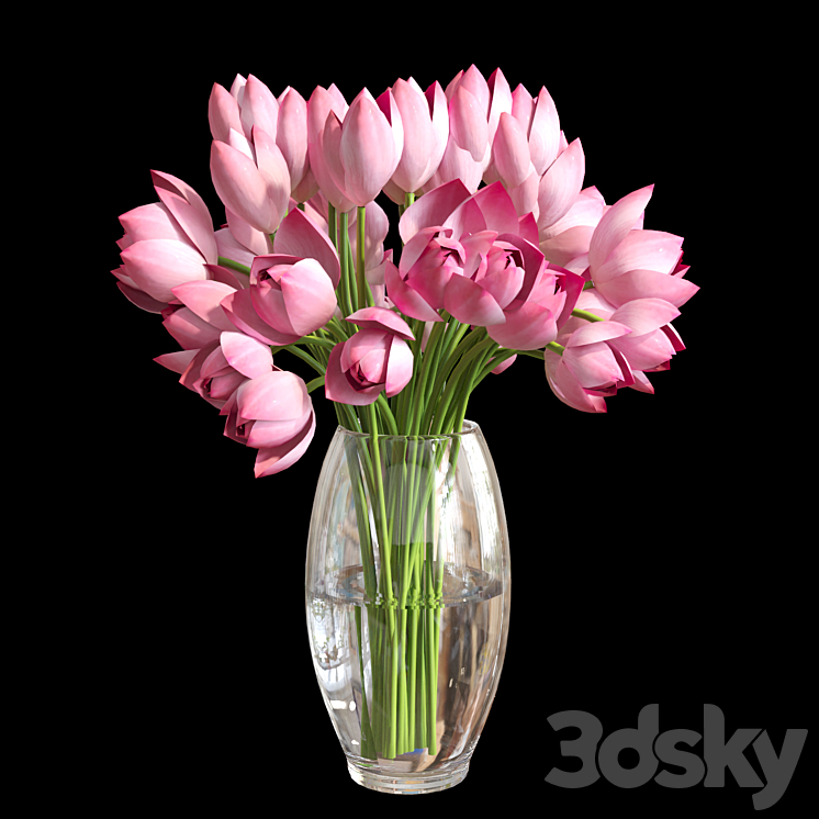 Lotus vase # 4 3D Model