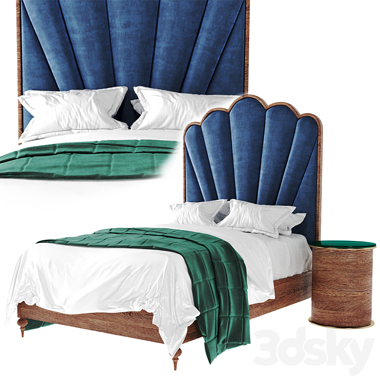 Anthropologie sofia bed 3DS Max - thumbnail 1