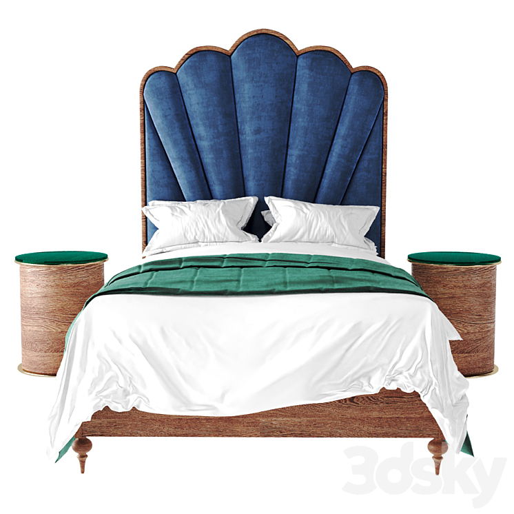 Anthropologie sofia bed 3DS Max - thumbnail 2