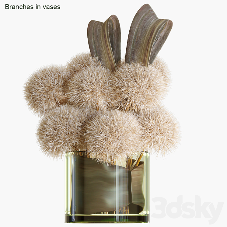 Branches in vases # 20 3DS Max - thumbnail 1