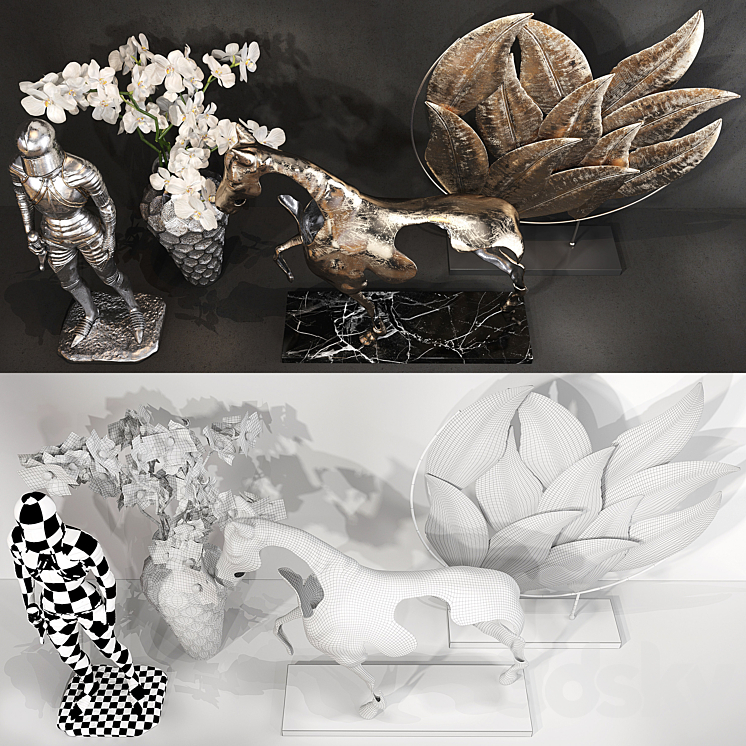 Decorative set 53 3D Model