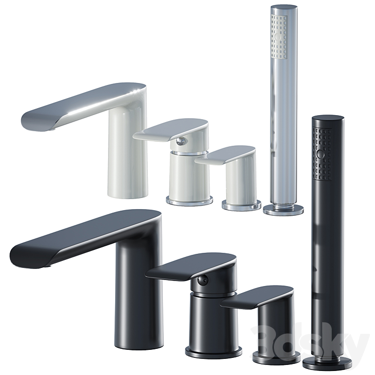 Bath lever mixer Devit Iven 43128141 3D Model