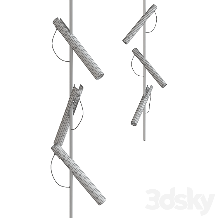 Ceiling mounted lighting fixture by PSLAB 3D Model
