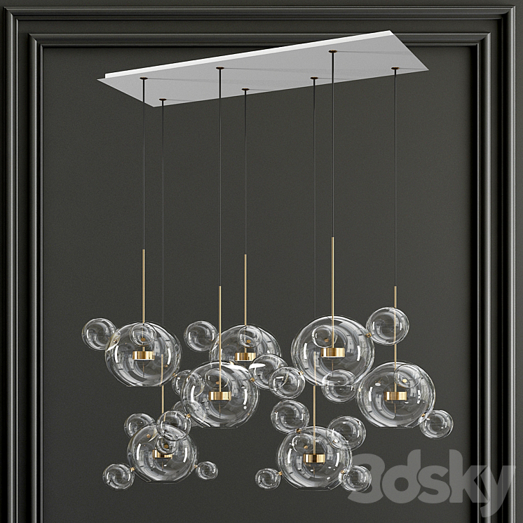 Bolle Bubble LED Pendant Lamp 34 3D Model