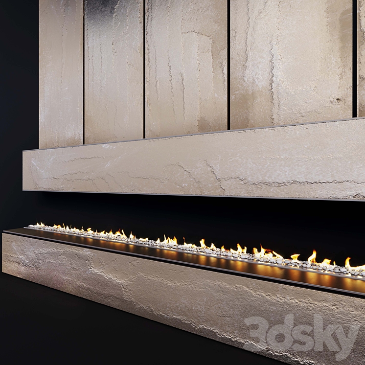 Fireplace and firewood 7 3D Model