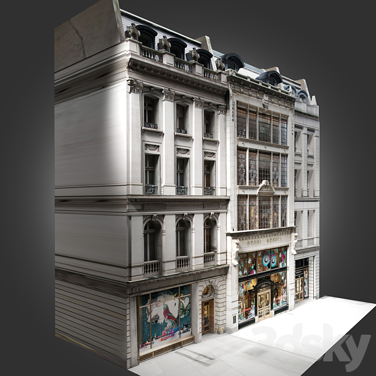 Facade_Vol8 Luxury Store 3D Model