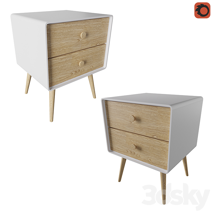 Bedside table Jimi La redoute 1 3D Model