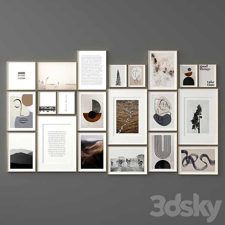 Large set of paintings 3D Model