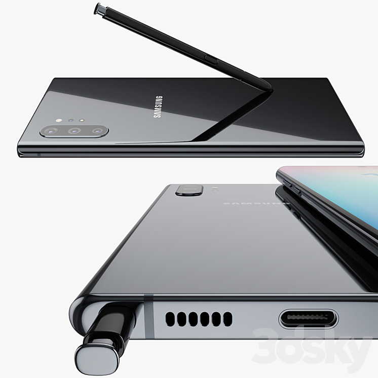 Samsung Galaxy Note 10 PLUS Black 3DS Max - thumbnail 2