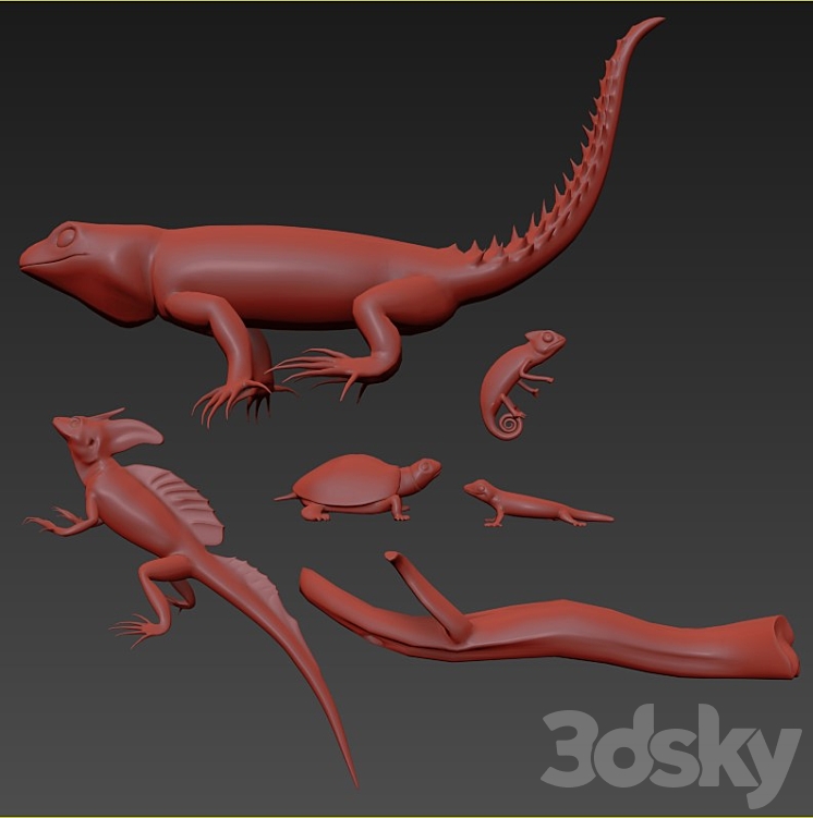 Reptile Collection 3D Model