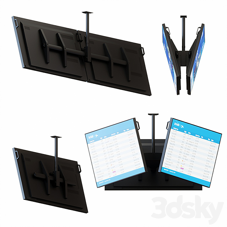 Ceiling Mount Information Displays 3D Model