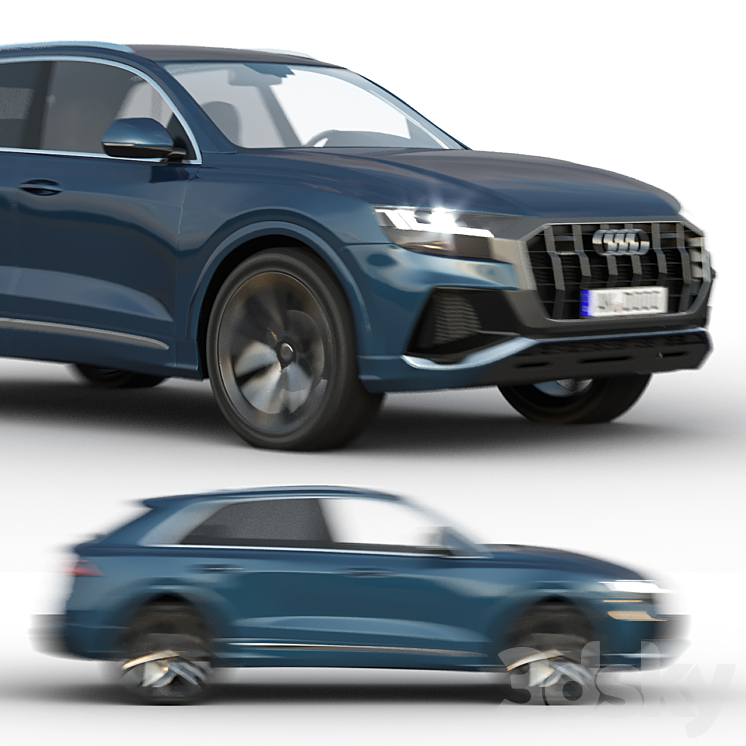Audi Q8 2019 3D Model