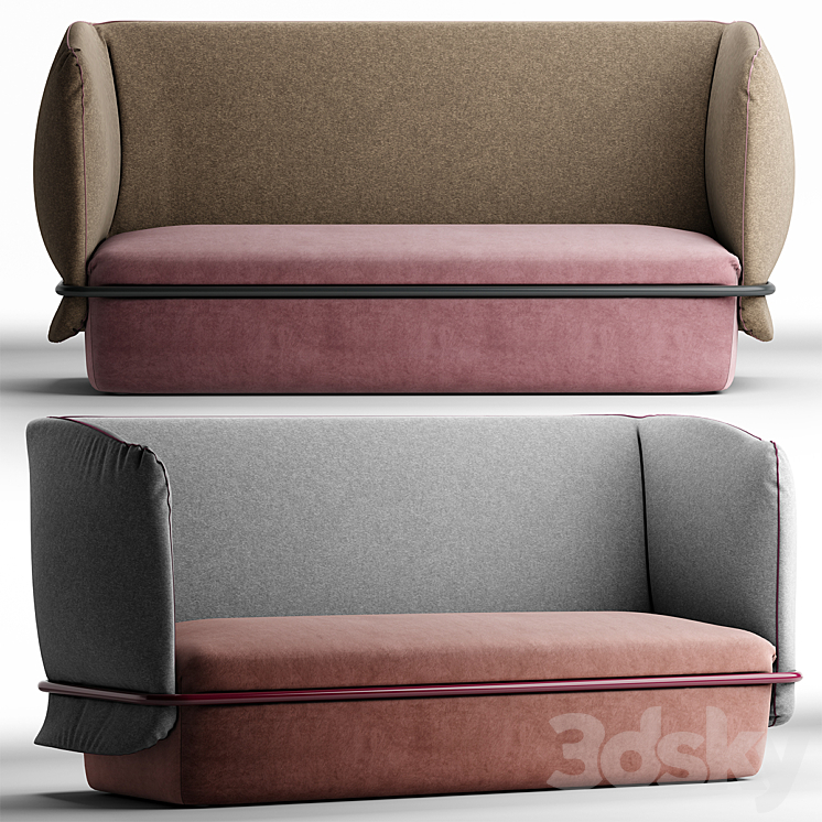 My home collection Chemise sofa 3DS Max - thumbnail 1