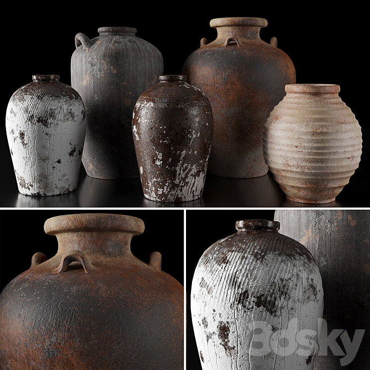 Rh vases collection 3DS Max - thumbnail 1