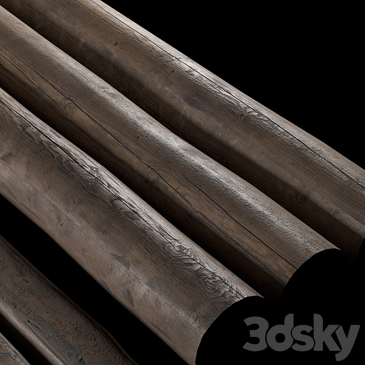 timber logs 3D Model
