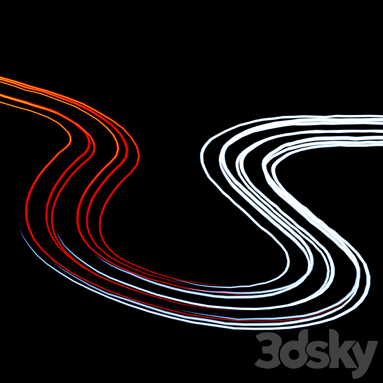 Headlight tracks 3DS Max - thumbnail 2