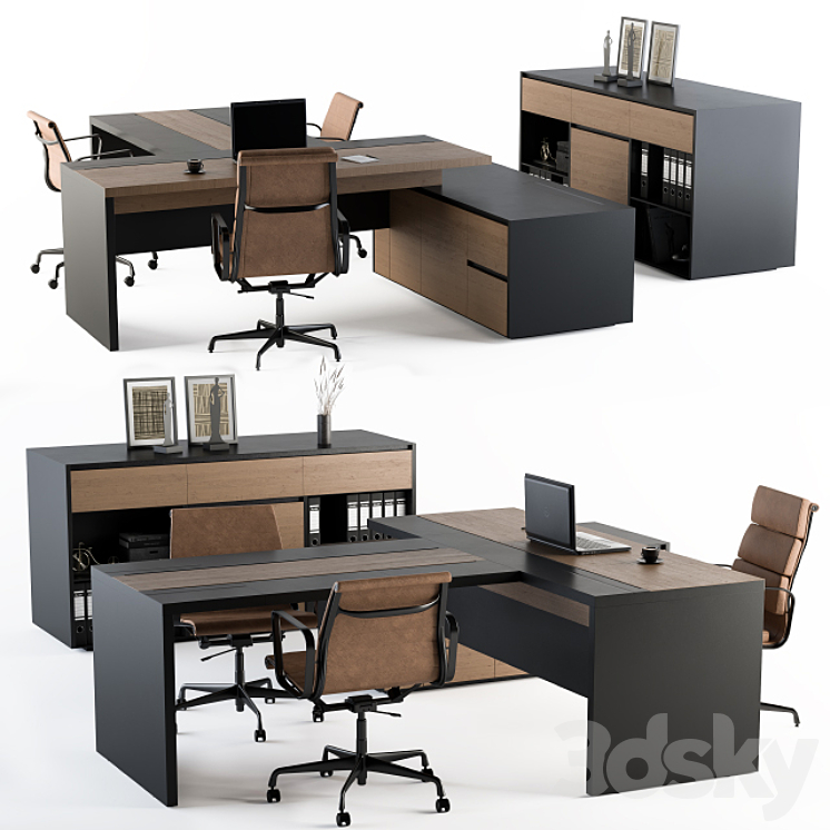 3DS MAX Office Furniture Manager Set 3DS Max