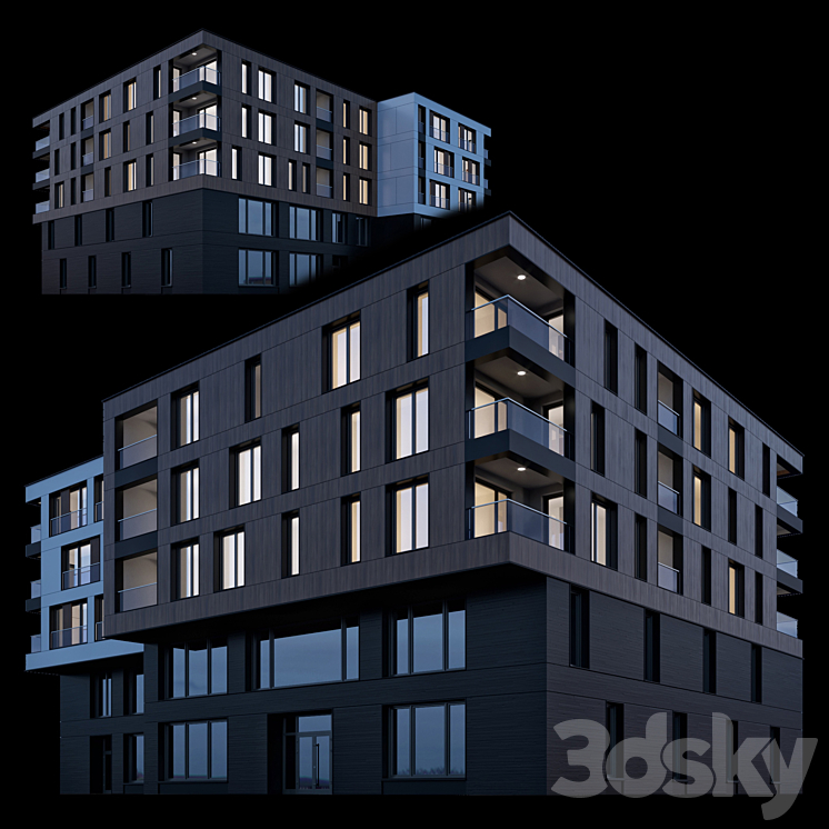 apartment building 7 3D Model