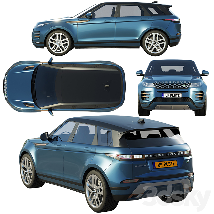 Land Rover Range Rover Evoque R-dynamic 2019 3D Model