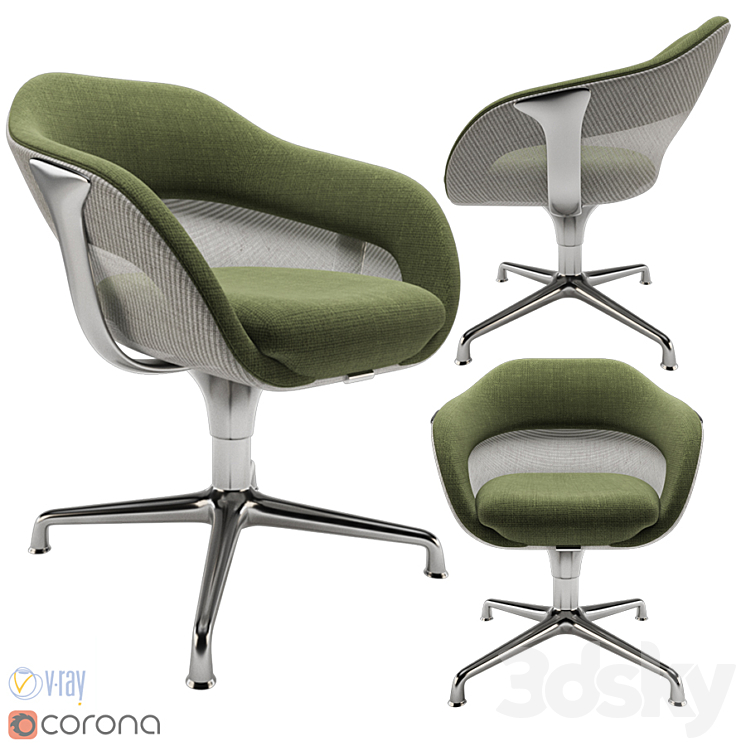 Coalesse SW1 Chair 3DS Max - thumbnail 1