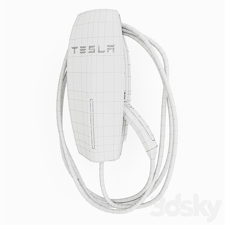 Tesla wall connector 3D Model