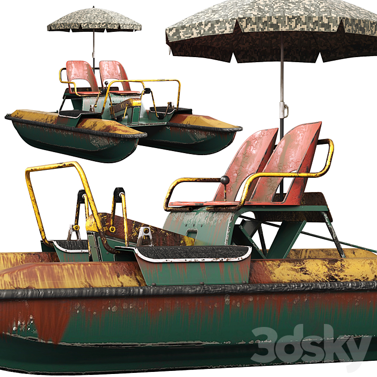 Catamaran Amber (pedalo) old 3DS Max - thumbnail 1