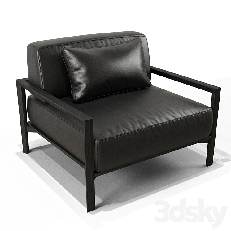 SP01 Leather armchair 3DS Max - thumbnail 1