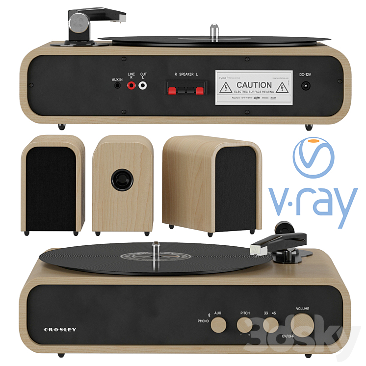 Crosley GIG Vinyl Player 3D Model