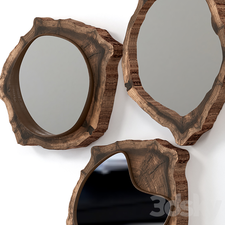 Collection of slab mirrors. 3D Model