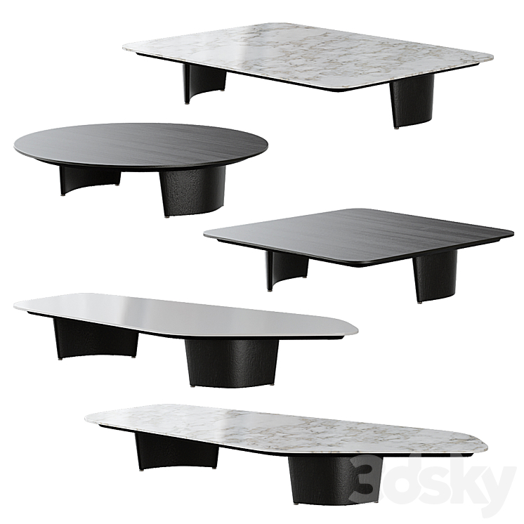 Minotti \/ Song Coffee Table 3DS Max - thumbnail 1