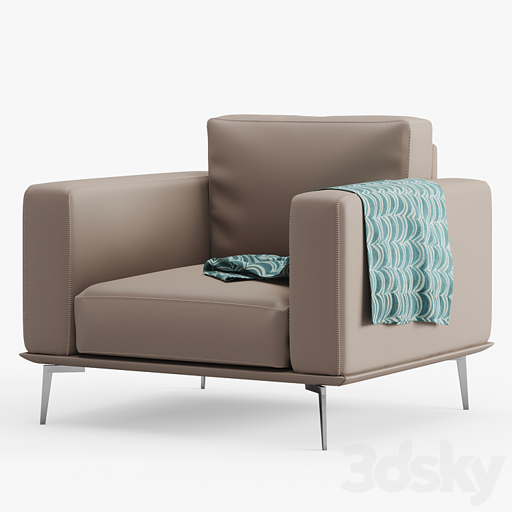 Aida chair cierre imbottiti 3D Model