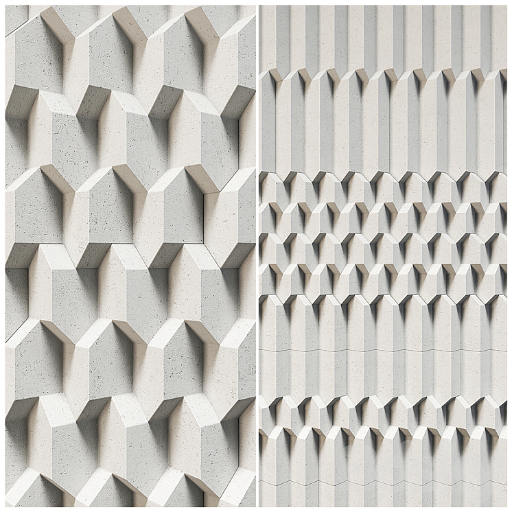 3D Panels Giovanni Barbieri Trifaces 3D Model