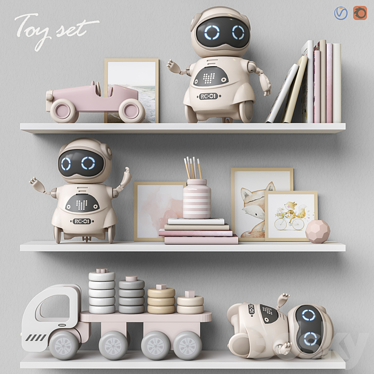 Toys and furniture set 61 3DS Max - thumbnail 1