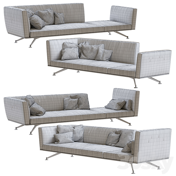 Lema Neil Sofas pack 6 by Francesco Rota 3D Model