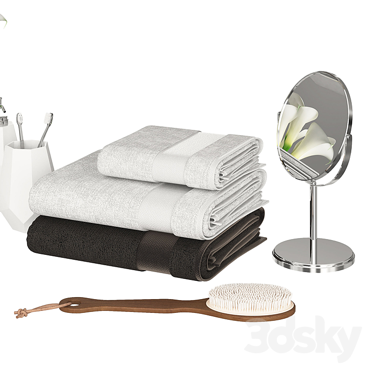 Bathroom Decor Accessories and Cosmetics 3DS Max - thumbnail 2