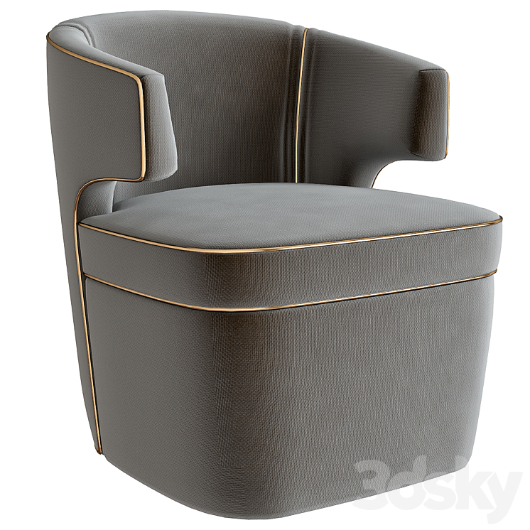 Cary Club Chair – Donghia 3DS Max - thumbnail 1