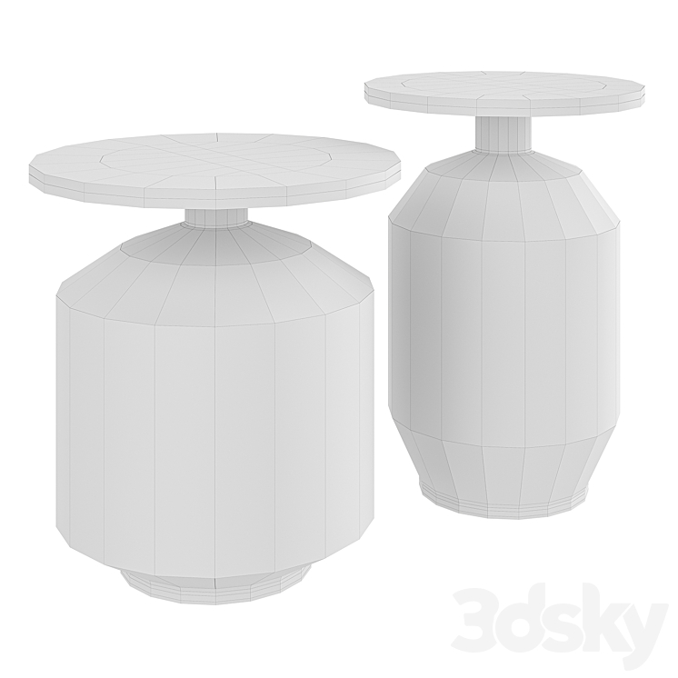 Blow Side Table Set by Gloster 3D Model