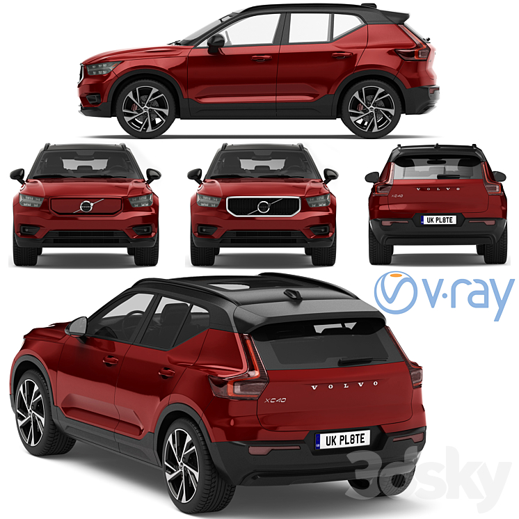 Volvo XC40 \/ XC40 recharge 2020 3DS Max - thumbnail 2