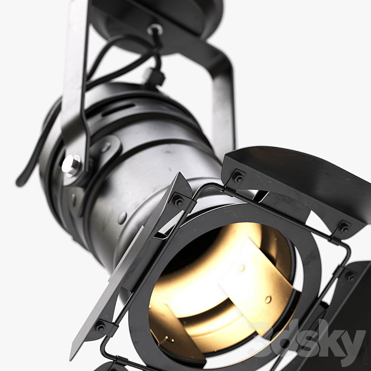 Spotlight Retro Loft Industrial 3D Model