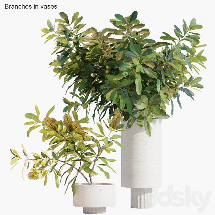 Branches in vases 29 3DS Max - thumbnail 1