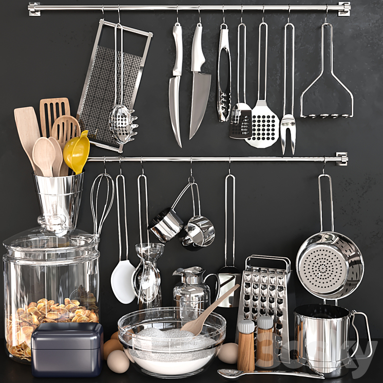 Accessories and kitchen utensils 7 3DS Max - thumbnail 1